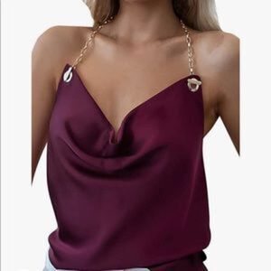 New Sexy Halter Backless Cowl Neck Tank Top